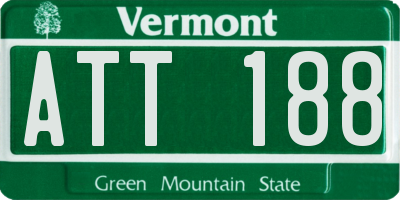 VT license plate ATT188