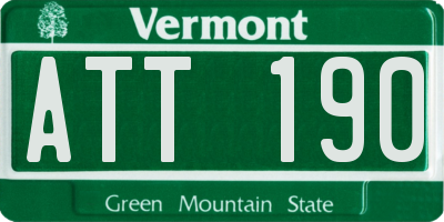 VT license plate ATT190