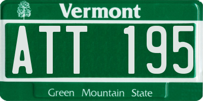 VT license plate ATT195
