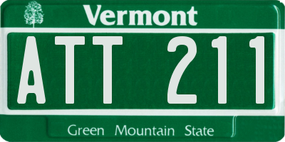 VT license plate ATT211