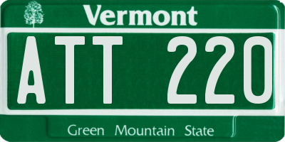 VT license plate ATT220