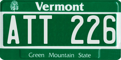 VT license plate ATT226