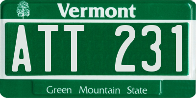 VT license plate ATT231