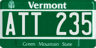 VT license plate ATT235