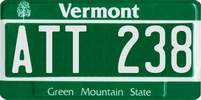 VT license plate ATT238