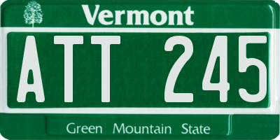 VT license plate ATT245