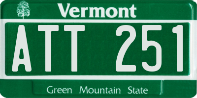 VT license plate ATT251