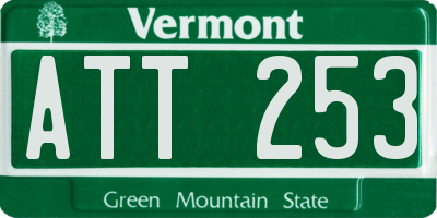 VT license plate ATT253