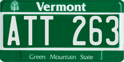 VT license plate ATT263