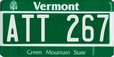 VT license plate ATT267