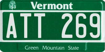 VT license plate ATT269