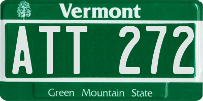VT license plate ATT272