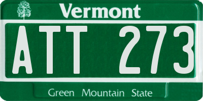 VT license plate ATT273