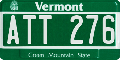 VT license plate ATT276