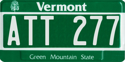 VT license plate ATT277