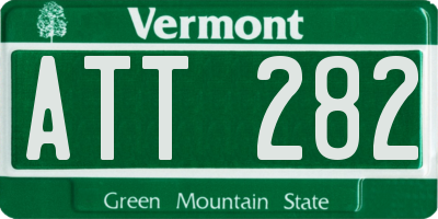 VT license plate ATT282