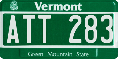 VT license plate ATT283