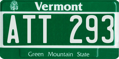 VT license plate ATT293