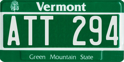 VT license plate ATT294