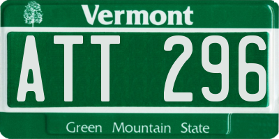 VT license plate ATT296