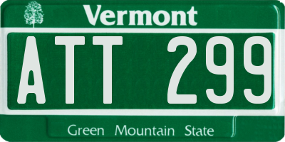 VT license plate ATT299