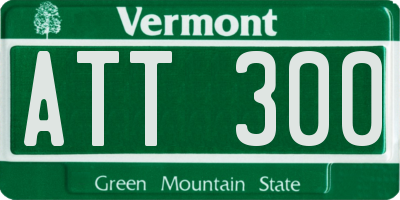 VT license plate ATT300