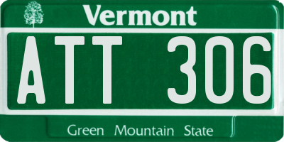 VT license plate ATT306