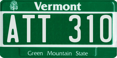 VT license plate ATT310