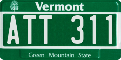 VT license plate ATT311