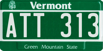 VT license plate ATT313