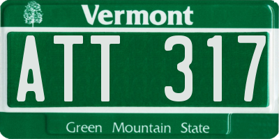 VT license plate ATT317