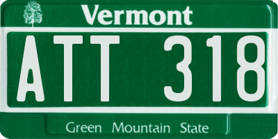 VT license plate ATT318