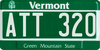 VT license plate ATT320