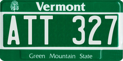 VT license plate ATT327