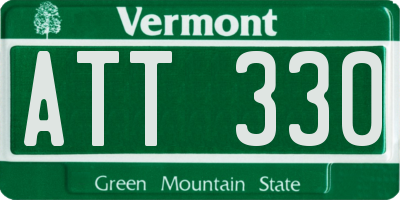 VT license plate ATT330