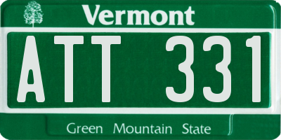 VT license plate ATT331