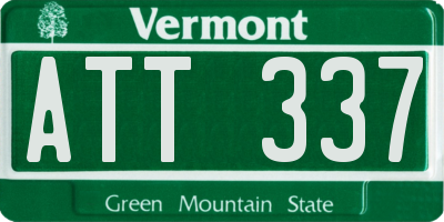 VT license plate ATT337