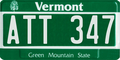 VT license plate ATT347