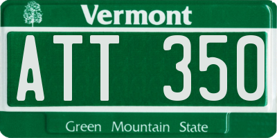 VT license plate ATT350