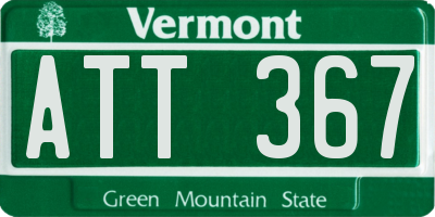 VT license plate ATT367