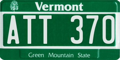 VT license plate ATT370
