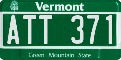 VT license plate ATT371