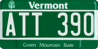 VT license plate ATT390