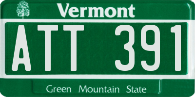 VT license plate ATT391