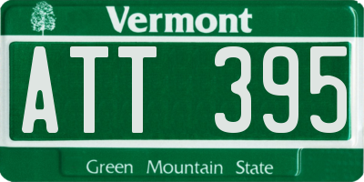 VT license plate ATT395