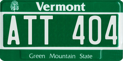 VT license plate ATT404