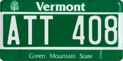 VT license plate ATT408