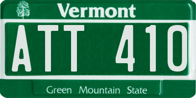 VT license plate ATT410