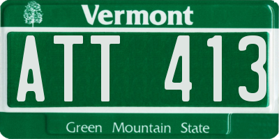 VT license plate ATT413