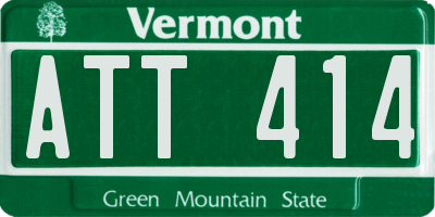 VT license plate ATT414
